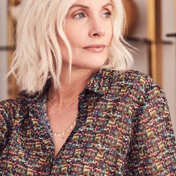 MELANIE LYNE: Tweed Print Tunic Blouse - multi - Picture 2 of 6